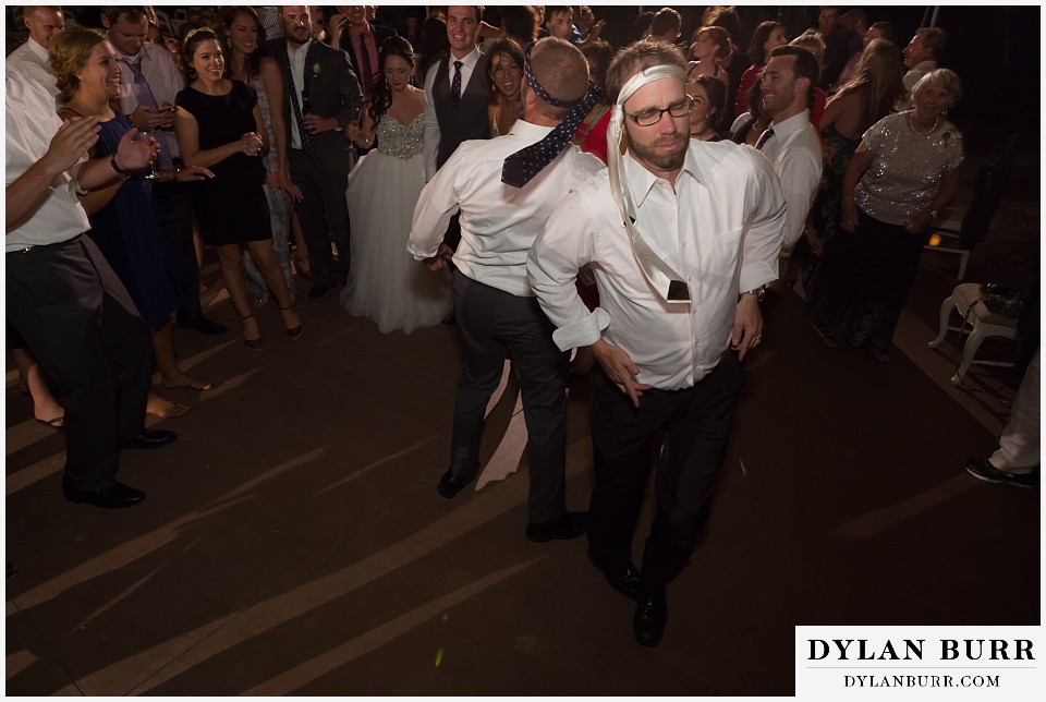 willow ridge manor wedding dancing with ties on head