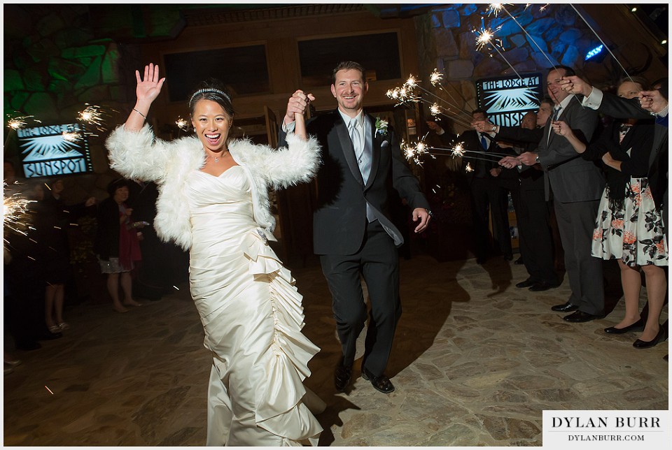 winter park wedding lodge at sunspot sparkler exit