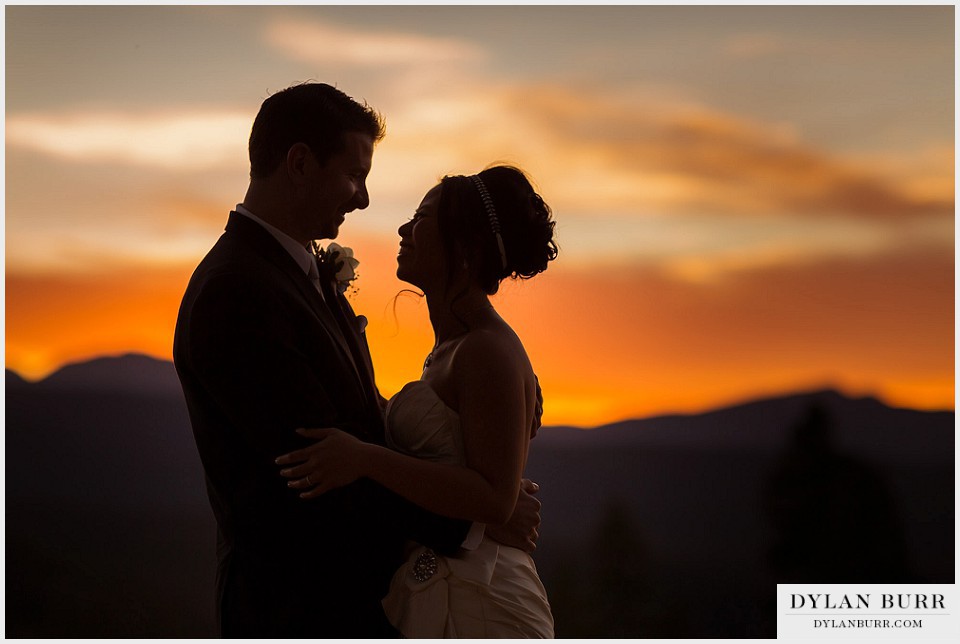 winter park wedding sunset photos silhouette lodge at sunspot