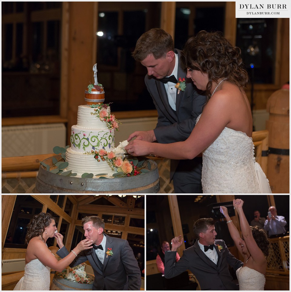 winter park wedding cake cutting lodge sunspot