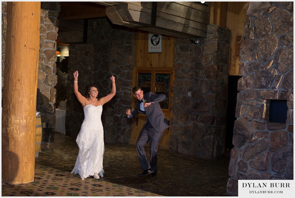 winter park wedding entering reception lodge sunspot