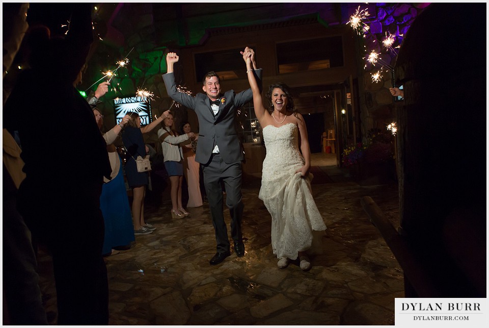 winter park wedding lodge sunspot sparkler exit