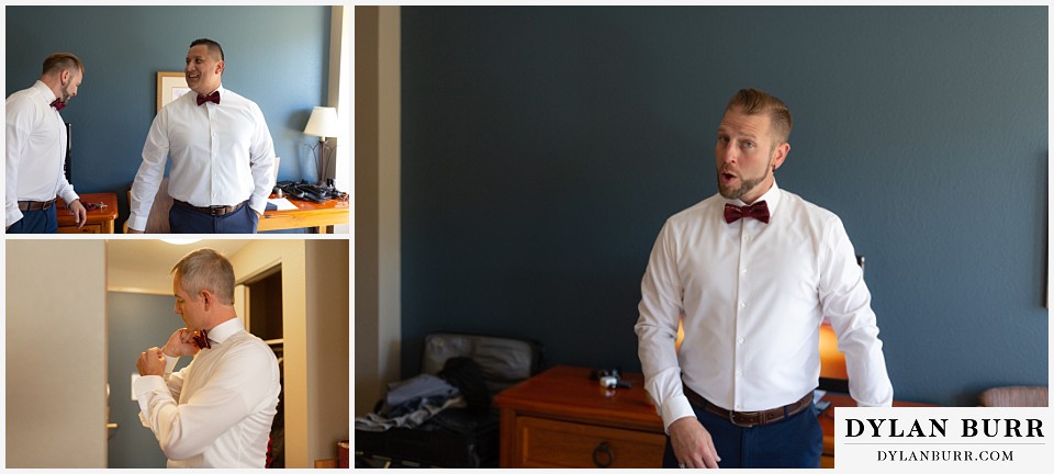 winter park mountain lodge wedding colorado groomsmen getting ready