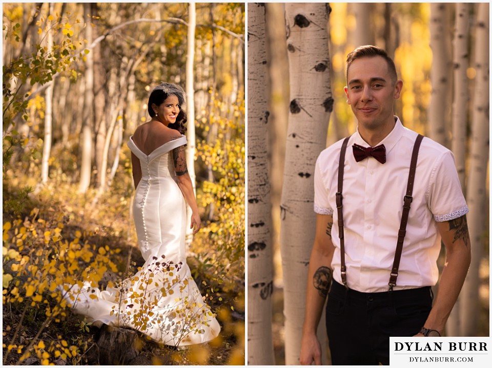 winter park mountain lodge wedding colorado bride alone and groom alone