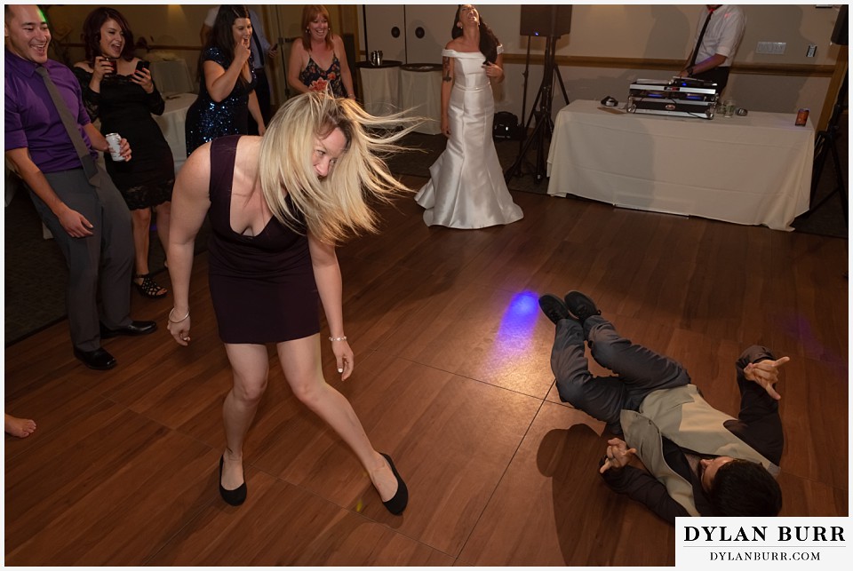 winter park mountain lodge wedding colorado spinning on dance floor