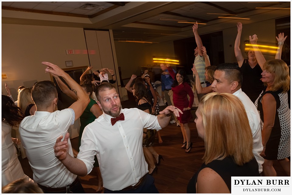 winter park mountain lodge wedding colorado reception dance party groomsmen