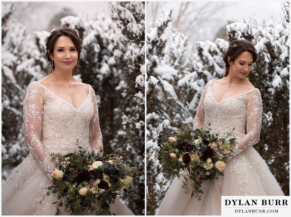 winter wonderland wedding colorado bouqet