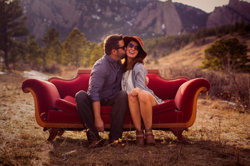 boulder engagement session flatirons