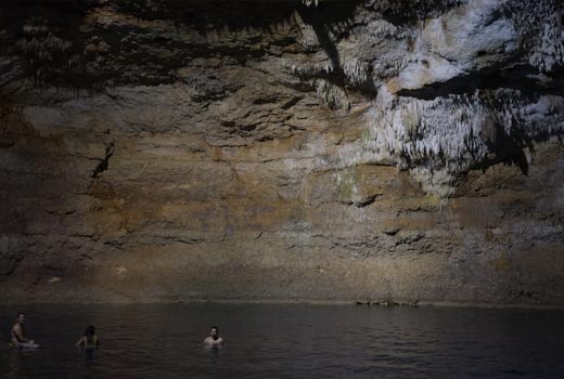 mexico underground cenote water level