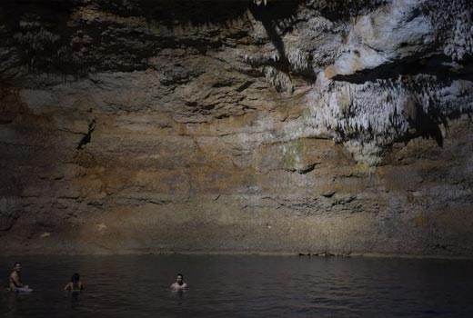 mexico underground cenote water level