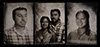 tintype tryptic of engaged couple