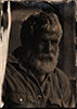 tintype of a rugged looking man in the colorado mountains