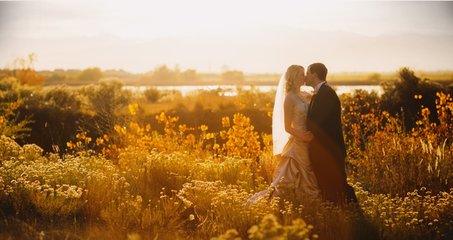 denver wedding sunset photos