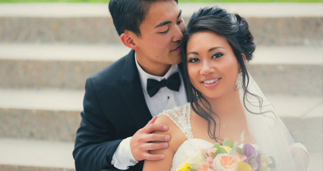denver wedding asian couple bride
